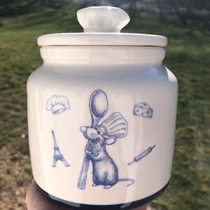 NWT Rae Dunn Disney Pixar Ratatouille Canister "Anyone Can Cook" w/ Remy Mouse